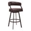 Dione 26 Inch Counter Height Barstool In Auburn Bay and Brown Faux Leather