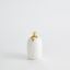 Dipped Golden Crackle And White Cylinder Small Vase