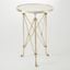 Directoire Table In Brass With White Marble