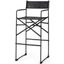 Direttore Black Leather Seat With Black Iron Frame Bar Stool