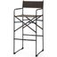 Direttore Brown And Gray Suede With Metal Frame Bar Stool