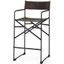 Direttore Brown And Gray Suede With Metal Frame Counter Stool