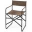 Direttore Brown And Gray Suede With Metal Frame Dining Chair Set of 2