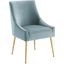 Discern Light Blue Upholstered Performance Velvet Dining Chair EEI-3508-LBU