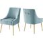 Discern Light Blue Upholstered Performance Velvet Dining Chair Set of 2 EEI-4148-LBU
