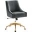 Discern Performance Velvet Office Chair In Gray EEI-5079-GRY