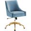 Discern Performance Velvet Office Chair In Light Blue EEI-5079-LBU