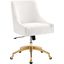 Discern Performance Velvet Office Chair In White EEI-5079-WHI