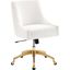 Discern Performance Velvet Office Chair In White EEI-5080-WHI