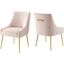 Discern Pink Upholstered Performance Velvet Dining Chair Set of 2 EEI-4148-PNK