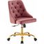 Distinct Tufted Swivel Performance Velvet Office Chair EEI-4368-GLD-DUS