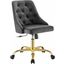 Distinct Tufted Swivel Performance Velvet Office Chair EEI-4368-GLD-GRY