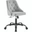 Distinct Tufted Swivel Upholstered Office Chair EEI-4369-BLK-LGR