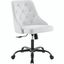 Distinct Tufted Swivel Upholstered Office Chair EEI-4369-BLK-WHI