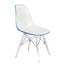 Dover Molded Side Chair In White Blue