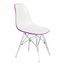 Dover Molded Side Chair In White Purple