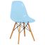 Dover Plastic Molded Dining Side Chair In Transparent Blue