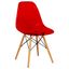 Dover Plastic Molded Dining Side Chair In Transparent Red