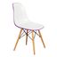 Dover Plastic Molded Dining Side Chair In White Purple