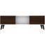 Doyers 62.20 Mid-Century Modern TV Stand In White And Nut Brown