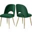 Drayson Green Velvet Dining Chair Set of 2