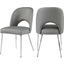 Drayson Grey Faux Leather Dining Chair Set of 2