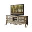 Dresden TV Stand In Gold Patina and Bone