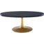 Drive Wood Top Coffee Table In Black Gold