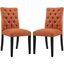 Duchess Orange Dining Chair Fabric Set of 2