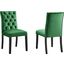 Duchess Performance Velvet Dining Chair Set Of 2 In Emerald