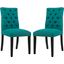 Duchess Teal Dining Chair Fabric Set of 2