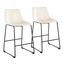 Duke 26 Inch Fixed Height Counter Stool Set of 2 In White