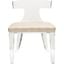 Duke Acrylic And Beige Shagreen Klismos Chair