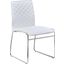 Duncan 18.5 Inch Faux Leather Dining Chairs In White And Chrome