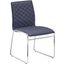 Duncan Modern Faux Leather Dining Chair In Gray And Chrome