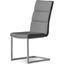 Duomo Gray Leatherette With Brushed Stainless Steel Dining Chair - Set of 2