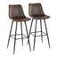 Durango 26 Inch Fixed Height Counter Stool Set of 2 In Espresso
