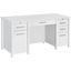 Dylan 4-Drawer Lift Top Office Desk In White High Gloss