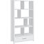 Dylan Rectangular 8-Shelf Bookcase In High Gloss White