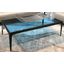 Dynasty Rectangular Ocean Blue Glass Top Coffee Table
