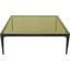 Dynasty Square Coffee Table With Yellow Glass Top
