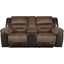 Earhart Double Reclining Loveseat With Console In Chestnut