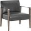 Earl Lounge Chair In Ash Grey And Brentwood Charcoal Leather