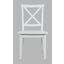Eastern Tides Wire-Brushed Acacia X-Back Acacia Dining Chair Set of 2 In Brushed White