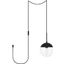 Eclipse 1 Light Black Plug In Pendant With Clear Glass LDPG6027BK