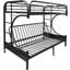 Eclipse White and Black Twin Over Full Futon Bunk Bed