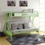 Eclipse White and Green Twin Over Full Futon Bunk Bed