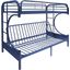 Eclipse White and Navy Twin Over Full Futon Bunk Bed