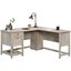 Edge Water L-Shaped Desk In Chalked Chestnut