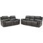 Edmar Power Reclining Living Room Set With Adjustable Headrest In Charcoal